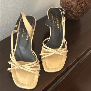 Donald J. Pliner Women's Beige Strappy Heels